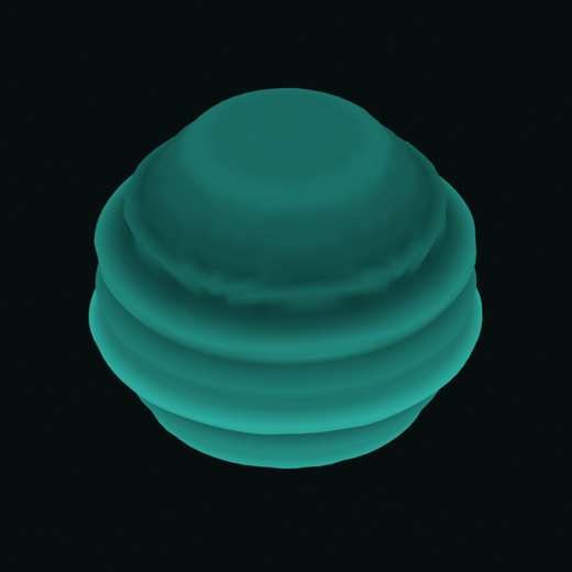 Audio Orb rendered in Blender 5.2, Signal Dusk
