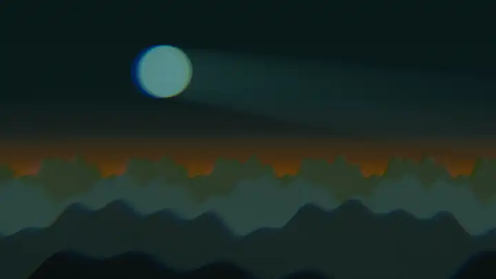 Depth Parallax loop rendered in Blender 5.2, Signal Dusk
