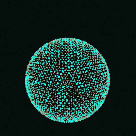 Point Sphere rendered in Blender 5.2, Signal Dusk