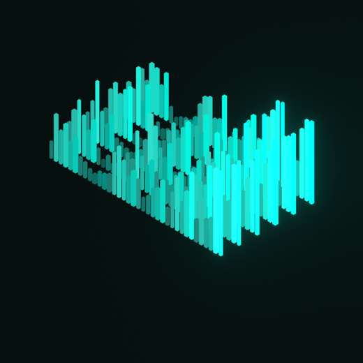 Spectrum Skyline rendered in Blender 5.2, Signal Dusk