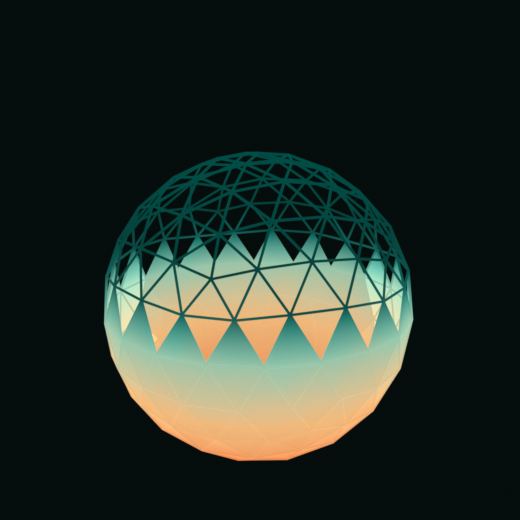 Wireframe → Render rendered in Blender 5.2, Signal Dusk